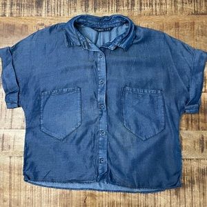 Zara Denim Button Down Shirt